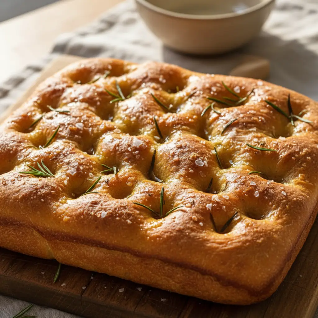 Focaccia met rozemarijn