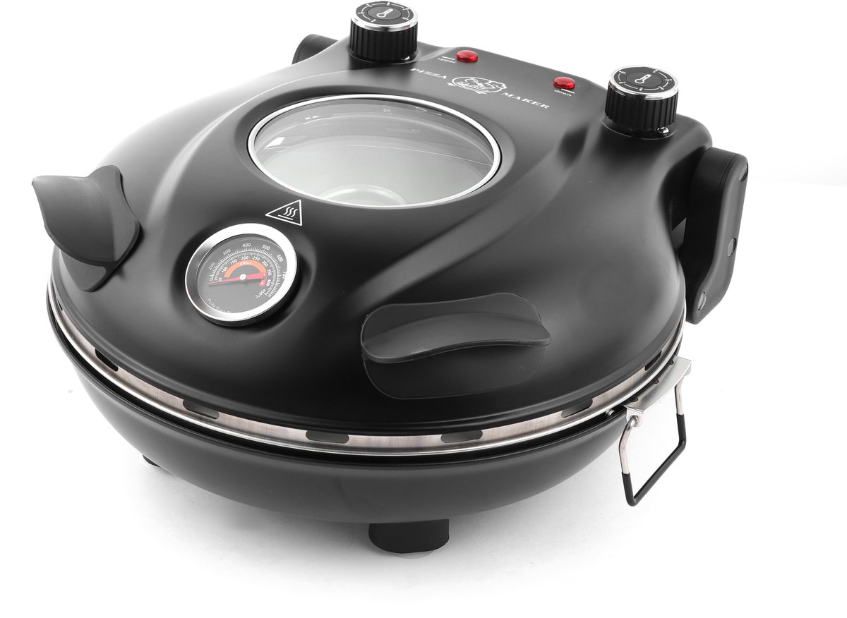 Jently pizza maker - pizzaoven - pizzarette - elektrisch - vlambestendig - stenen plaat