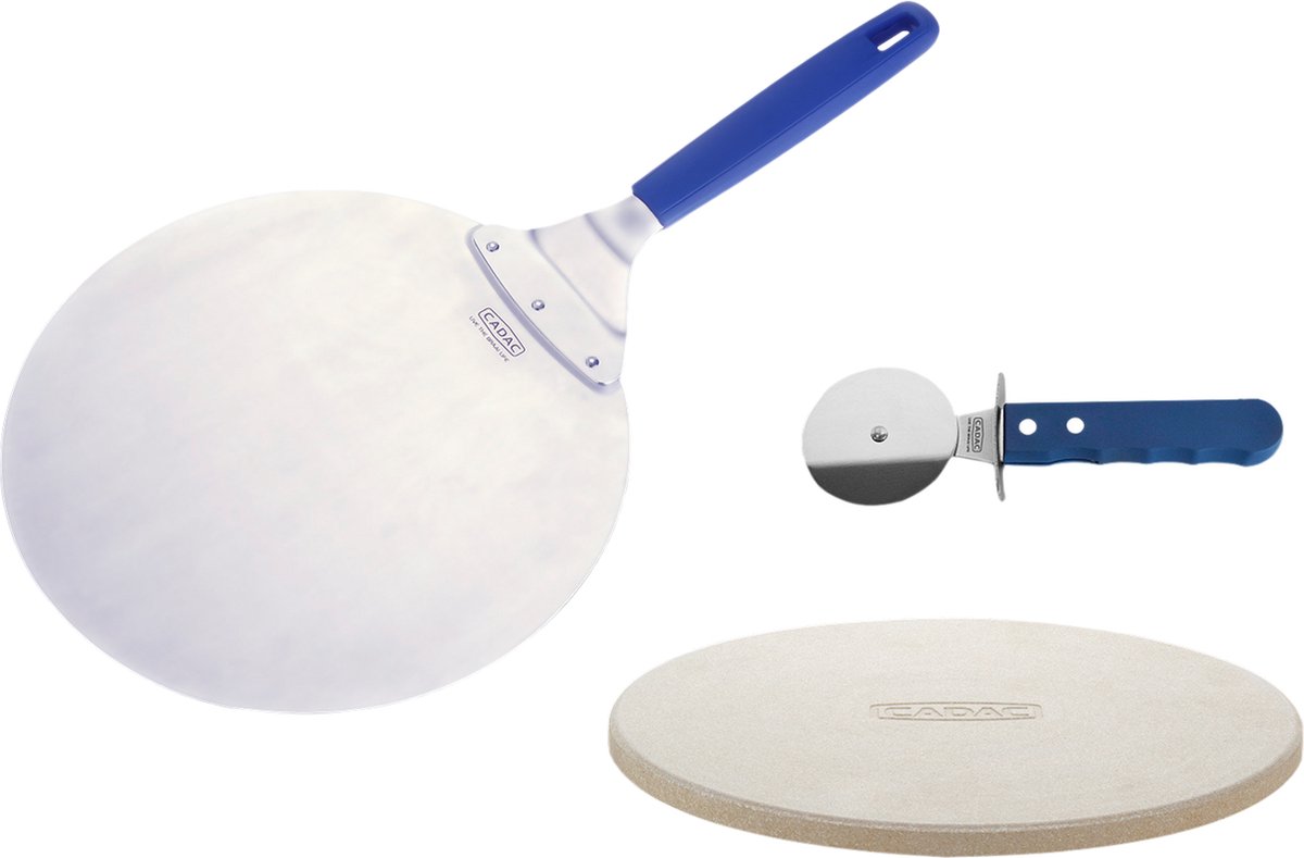 Pizza cutter set (stone/lifter/cutter)