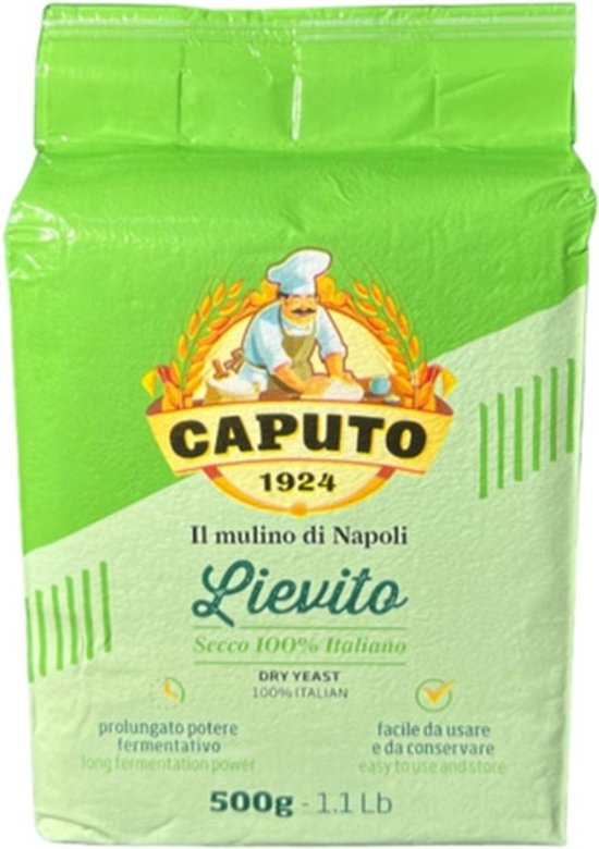 Caputo Lievito Actieve Droge Gist 500 Gram | Zelf Brood Bakken | Zelf Pizza Maken | Broodbakmachine Gist | Pizzaoven Gist | Broodrooster | Deegbak | Zelf Deeg Maken | Vegan |
