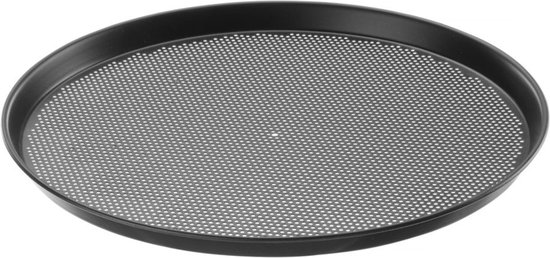 HENDI Geperforeerde pizzapan – Blauw koolstofstaal – Ø270 mm – Ø3 mm gaten