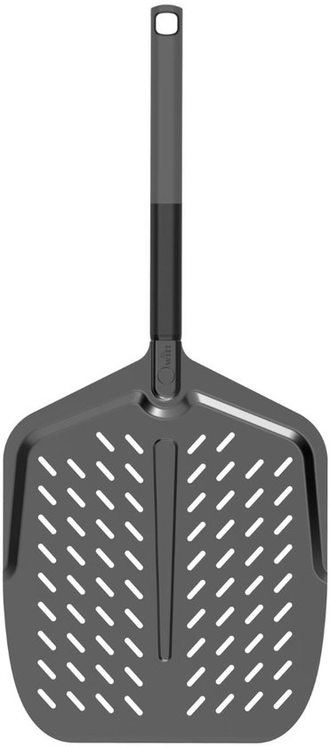 Witt Soft Grip- Black premium pizzaschep met gaten - 14 Inch