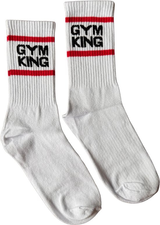 "Cozi Studio Kleurrijke, Speelse en Grappige One-Size Katoen Sokken voor Mannen & Vrouwen - Pizza, Donuts, Avocado & Meer - Perfekt Cadeau, Funny Socks, Heren & Dames, ""Gym King"""