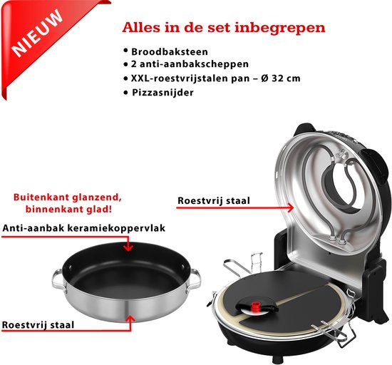 Eratec traditionele steenoven - Pizza Oven - Tasfirin