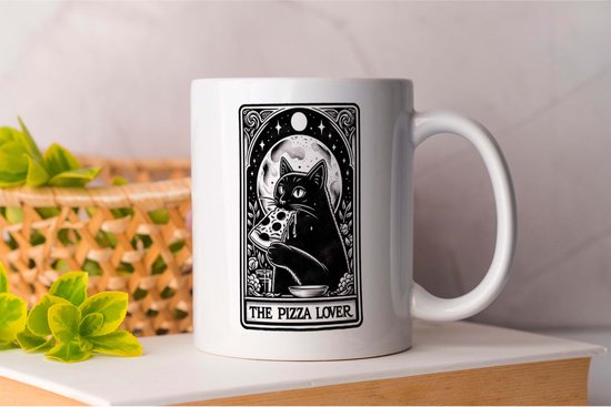 Mok The Pizza Lover - Cats - Tarot - Gift - Cadeau - CatLovers - Meow - KittyLove - Katten - Kattenliefhebbers - Katjesliefde - Prrrfect
