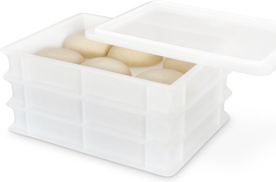 Pizza Store Deegbak + DEKSEL 3 Lagen - bollenbak - pizzabollenbak - pizzadeegbak + 1 DEKSEL - 30 x 40 x 21