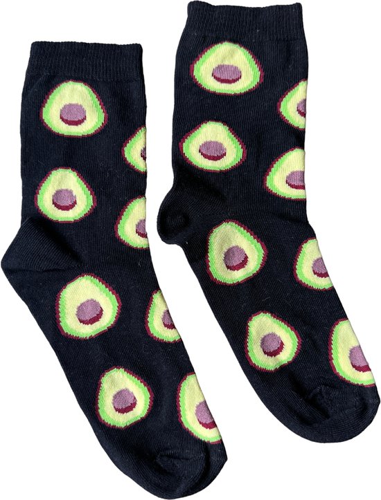 Cozi Studio Kleurrijke, Speelse en Grappige One-Size Katoen Sokken voor Mannen & Vrouwen - Pizza, Donuts, Avocado & Meer - Perfekt Cadeau, Funny Socks, Heren & Dames, Avocado Sokken