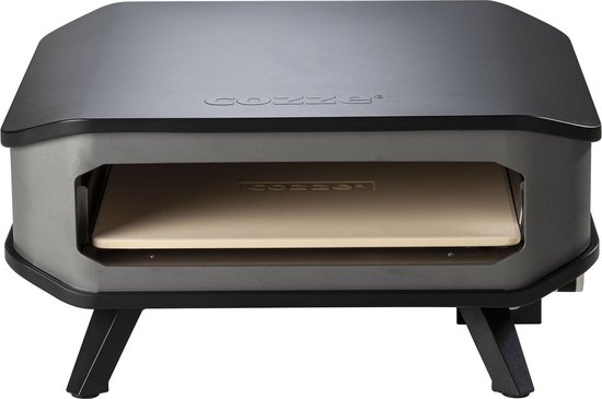 Cozze - Pizza Oven Gas 17 Inch met Pizzasteen 30 Mbar 5.0 KW - Roestvast Staal - Zwart