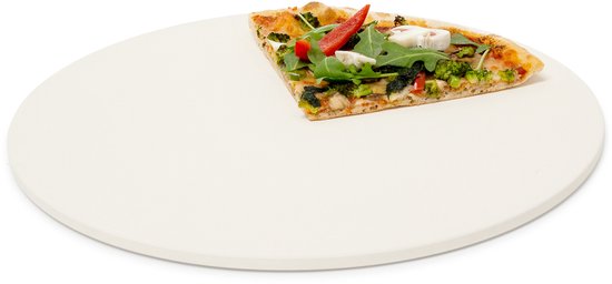pizzasteen oven - cordieriet - Ø 33 cm - rond - beige