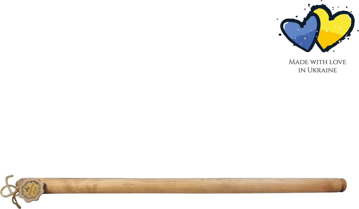 Rouleau à pâtisserie en bois Maysternya™ - 70 x 3,3 cm - Bâtonnet de pâte de haute qualité - Outil de cuisine durable - Marron