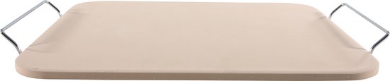 Pizzasteen - met handvaten - 30 x 38 cm - steen - rechthoekig - pizza maken - pizzabord