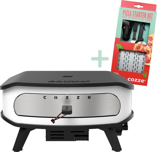 Four à pizza Cozze® 17" avec pierre rotative et porte, avec ensemble de pizza gratuit, four à pizza à gaz