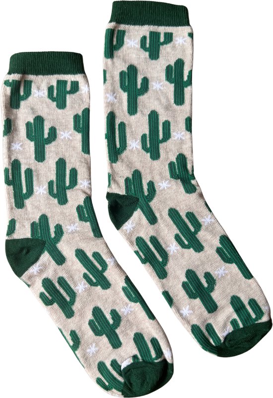 Cozi Studio Kleurrijke, Speelse en Grappige One-Size Katoen Sokken voor Mannen & Vrouwen - Pizza, Donuts, Avocado & Meer - Perfekt Cadeau, Funny Socks, Heren & Dames, Cactus Sokken