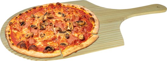 Krumble Pizzaschep - Ovenschep - Pizzascheppen - Houten Pizzaschep - 53 x 31,5 x 1 cm (lxbxh) - Lichtbruin
