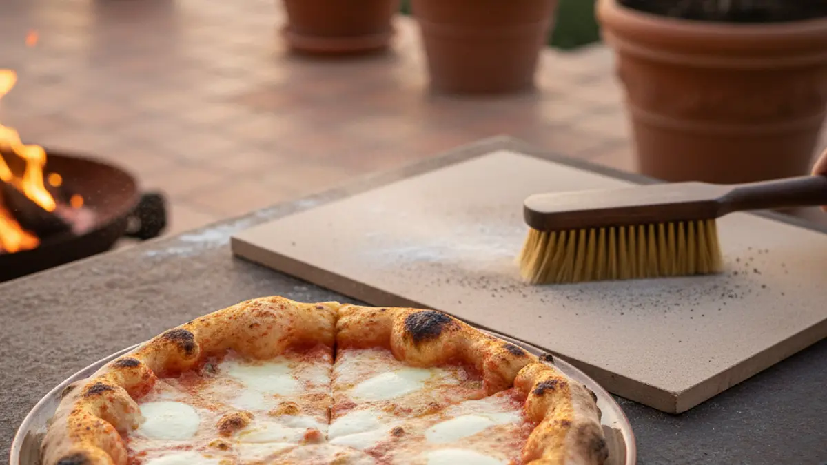 Enfourner une pizza dans un four à pizza électrique avec une pelle