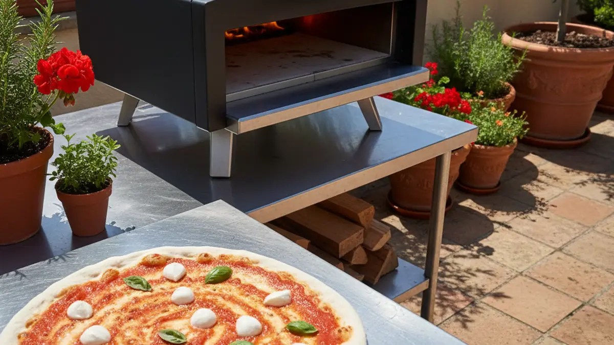 Mesurer la température de la pierre à pizza avec un thermomètre infrarouge