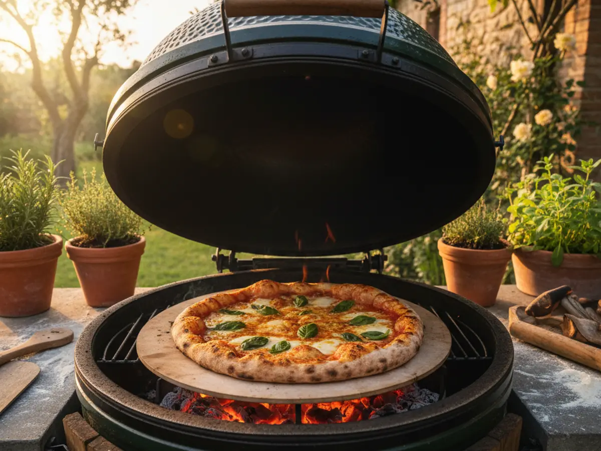 Pizza au kamado : température idéale et temps de cuisson