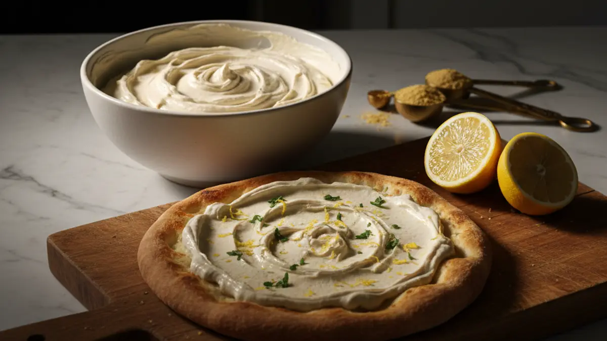 Crème de cajou onctueuse maison avec levure diététique et citron