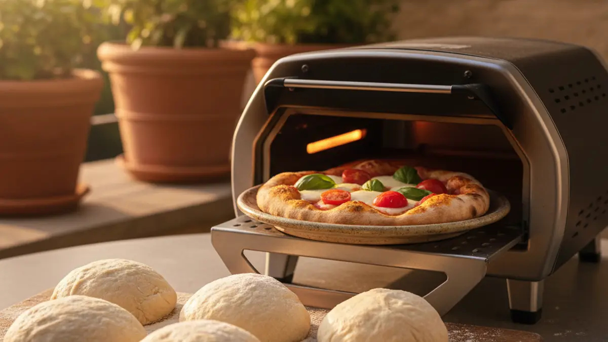 Petites boules de pâte pour la Pizzarette sur une planche de travail en bois