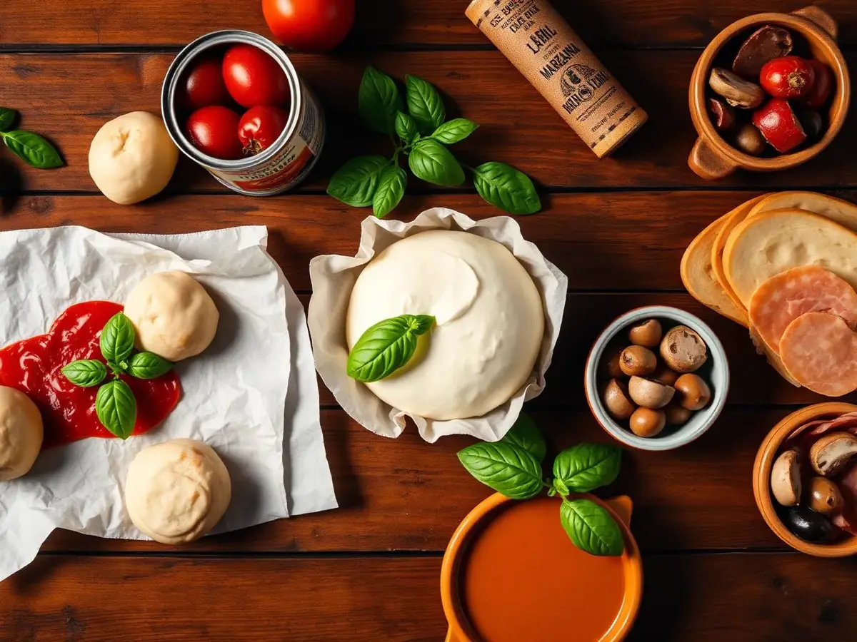 Ingrediënten voor de mini pizzaoven